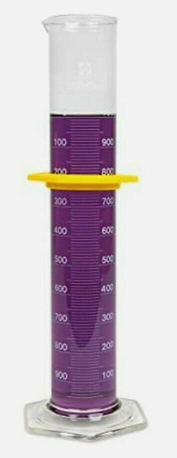 1000mL Glass SIBATA Graduated Measuring Cylinder Thick Wall/Rim, Grade A Excellent