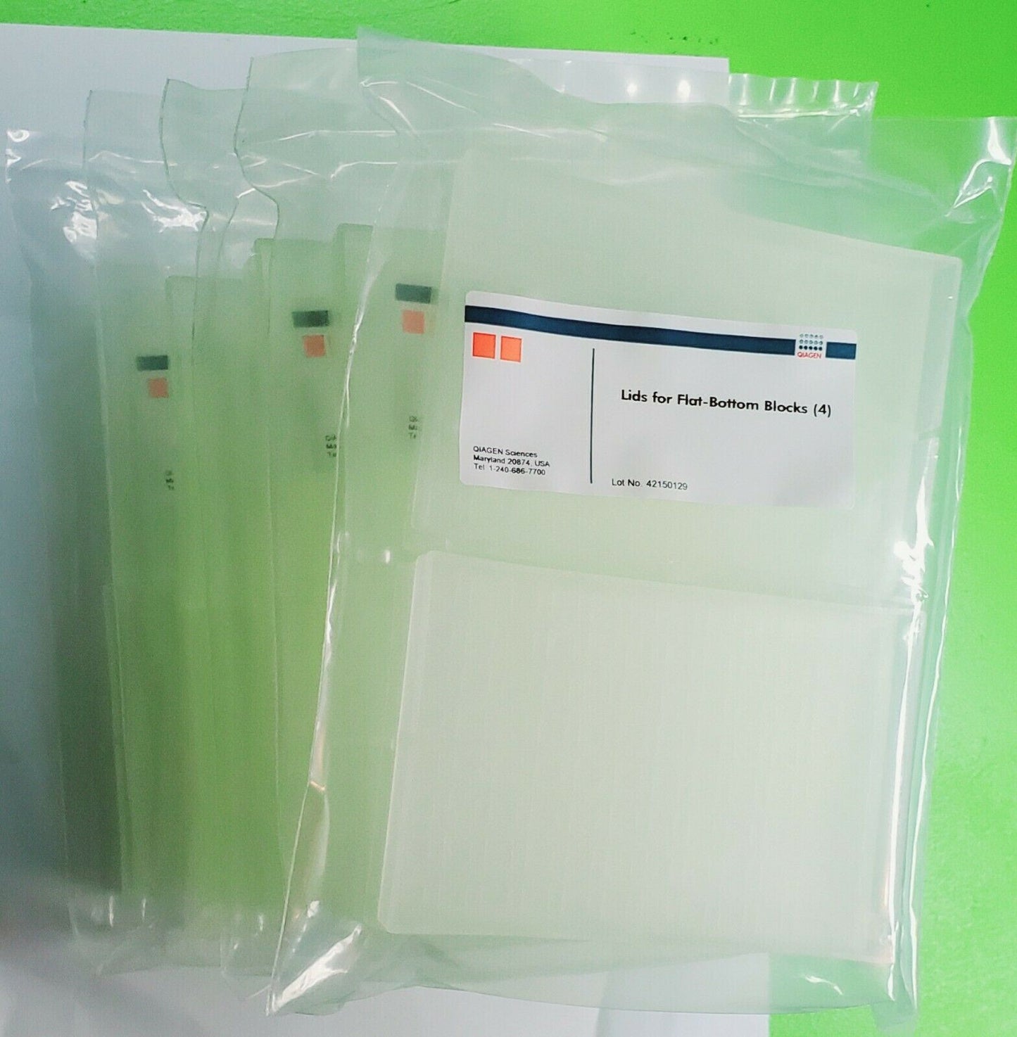 Qty 20 PCR Lids for Flat Bottom Blocks Qiagen 96-Well 2ml Squares, 5 Sealed Bags