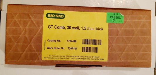 Bio-Rad GT Comb, 30 Well, 1.5mm thickness, DNA Electrophoresis  #1704449 Sealed