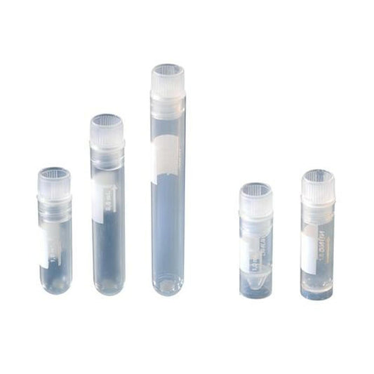 Thermo Scientific #366524 Nunc Cryotube Vials, Pack of 100, 3.6 mL Working Volume, Round Bottom, Internal Thread, 12.5 mm Diameter x 70 mm Height